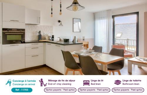 Fouesnant Apartamento | À 450 m de la "Cale de Beg Meil - Appart pour 2