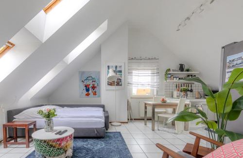 Hemsbach Apartamento | ÄSTAY - BoxSpring auch als Einzelbetten, voll ausgestattete Küche, Eco-Friendly, Radfahren & Wandern, inkl XL Parkplatz