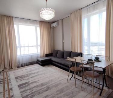 Almaty District Apartamento | ЖК Sardar City стильная 2-комнатная апартаменты