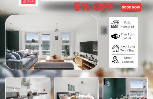 Stevenage Apartamento | 1 Bedroom Penthouse Apartment By Littlepiggyrentals Short Lets & Serviced Accommodation Stevenage With Balcony & Fast WiFi