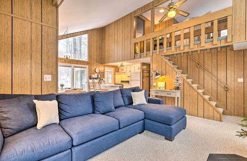 Locust Lake Village Cabaña | 1 Block to Lake: Poconos Getaway w/ Fire Pit!