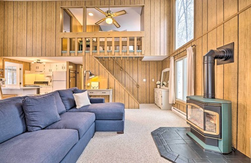 Locust Lake Village Cabaña | 1 Block to Lake: Poconos Getaway w/ Fire Pit!