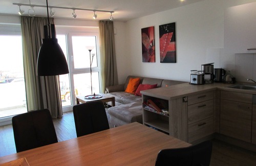 Wurster Nordseekuste Apartamento | 100 m del mar, familiar, no fumador, apartamento con vista al dique