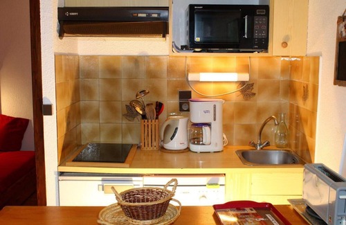 Champagny-en-Vanoise Apartamento | A 100m de las pistas de esquí, 1.o piso, vista montaña, balcón, tv, local para esquís, 23m²