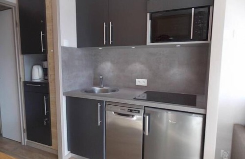 Saint-Julien-Mont-Denis Apartamento | 100m del centro estación, 4.o piso, vista montaña, balcón, tv, local para esquís, 23m², La Plagne