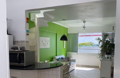 Tombo Apartamento | 10F - Vista linda Pe areia Guaruja Tombo