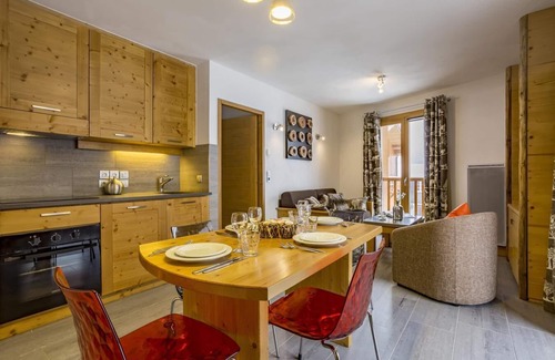 Les Brevieres Apartamento | 150m del centro estación, fitness, piscina, sauna, hammam, balcón, tv, 50m², Tignes