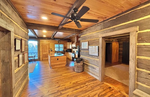 Arkadelphia Casa | 1850 log cabin with 2 br, 2 baths, W/D, mini split A/C, carport attached