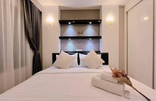 Thon Buri Apartamento | 1BR Walk 1min to BTS 3min Mall Tapra WiFi 500MB