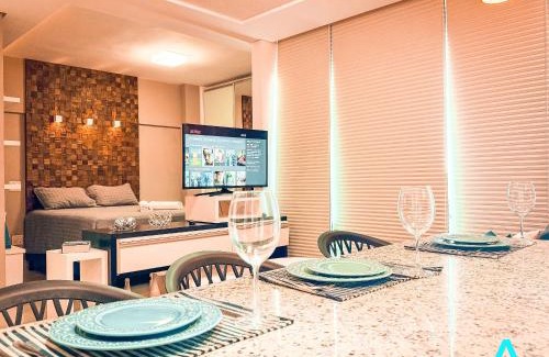 Goiania Apartamento | 1Q Luxo | Jardim Goiás | 900m Shopping Flamboyant | Piscina & Academia | Portaria 24h | Cozinha Completa | Garagem