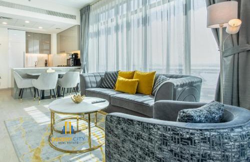 Jadaf Apartamento | 2 Bed in Azzizi Farhad with Burj Khalifa view by Desert City Stays