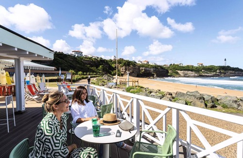Anglet Apartamento | Premium Zimmer 2 Schlafzimmer 2 Erwachsene und 1 Kind mit herrlichem Meerblick