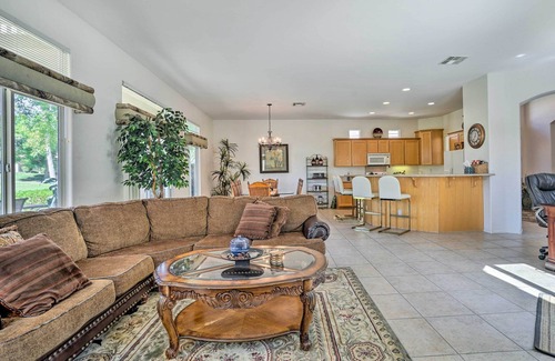 Indio Cabaña | 2 Mi to Coachella: Indio Home w/ Fire Pit!