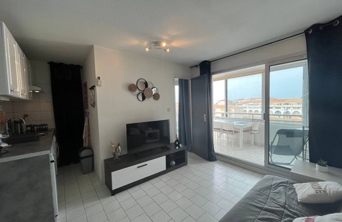 Sete Apartamento | 2 pièces cabine avec loggia vitrée vue canal et garage fermé