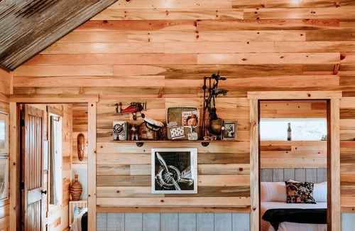 Wimberley Cabaña | 2-Queen Bedroom #9 Worldly Traveler by RusTx Ranch