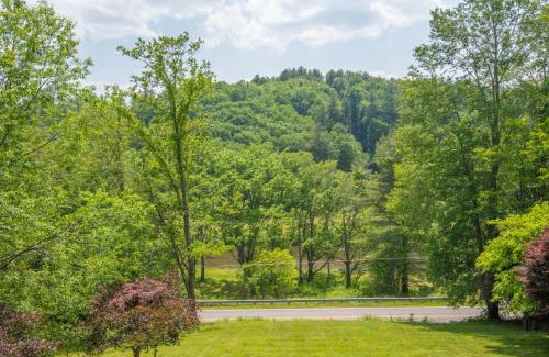 West Jefferson Casa | 3 Bed Cabin Overlooking the New River- HOT TUB, Fire Pit, Dogs OK