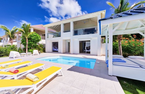 Grand Case Villa | Villa de 3 dormitorios con magníficas vistas sobre Happy Bay (vela azul)