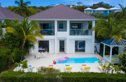 Grand Case Villa | Villa de 3 dormitorios con magníficas vistas sobre Happy Bay (vela azul)