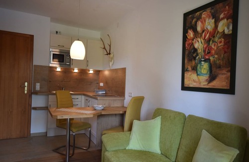 Grassau Apartamento | tercera Apartamento Hochlerch, 28 m², 1-2 personas, 1 habitación, 1 cocina, balcón orientado al sur