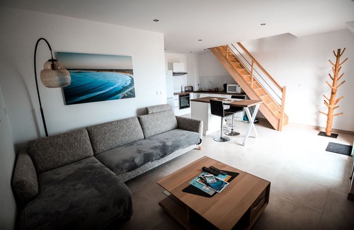 Saint-Guenole Apartamento | 3-star tourist DUPLEX SEA VIEW with Balcony & SWIMMING POOL