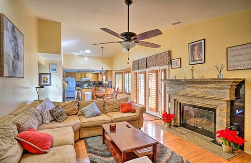Indio Cabaña | 4 Mi to Coachella: Indio Home w/ Pool & Patio!