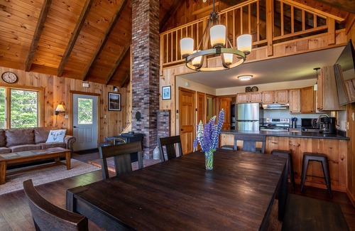 Rangeley Cabina | 4-Season Rangeley Cabin - Wood Stove, Water Views, Fiber Internet, Game Room
