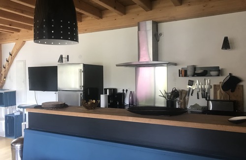 Aste-Beon Chalet De Esquí | Decoración de casa de campo aseada vista a la montaña del valle Ossau