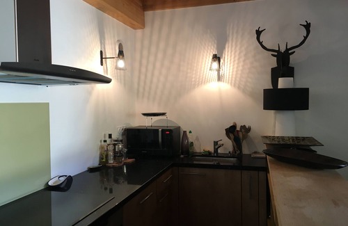 Aste-Beon Chalet De Esquí | Decoración de casa de campo aseada vista a la montaña del valle Ossau