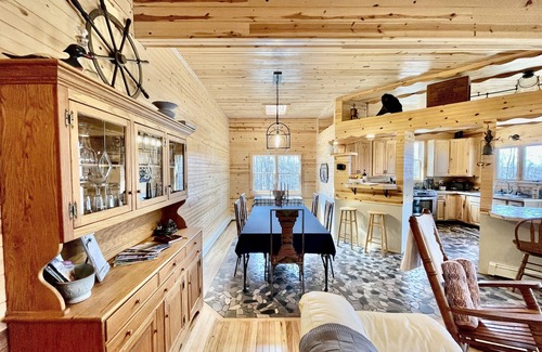 Central Lake Casa | 4bd/5ba Luxe Log Cabin - Sunset View of Torch Lake, Hiking Trails, Premier Golf
