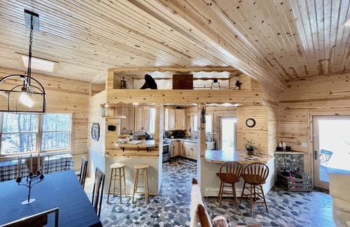 Central Lake Casa | 4bd/5ba Luxe Log Cabin - Sunset View of Torch Lake, Hiking Trails, Premier Golf