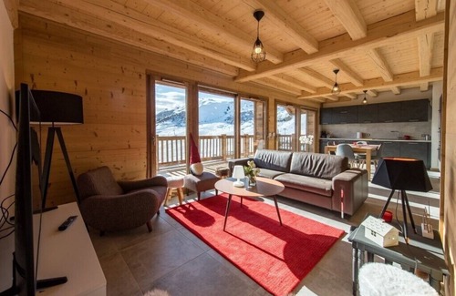 La Toussuire Apartamento | Ático en las pistas, vista panorámica