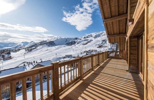 La Toussuire Apartamento | Ático en las pistas, vista panorámica