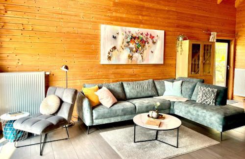 Rieden Casa | 5 Sterne Ferienhaus Tommy mit Kamin, Seeblick und großer Terrasse