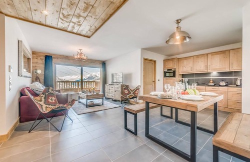 Les Boisses Apartamento | 200m del centro estación, 4.o piso, vista valle, fitness, piscina, sauna, hammam, balcón, tv