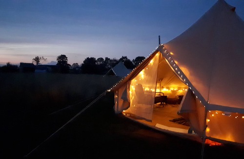 Saltburn-by-the-Sea Cabina | 6m xl Bell Tent With log Burner, Near Whitby