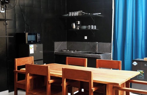 Ngaparou Apartamento | 80 meters from the beach, apartment with 1 living room + 1 bedroom + 2 bathrooms.