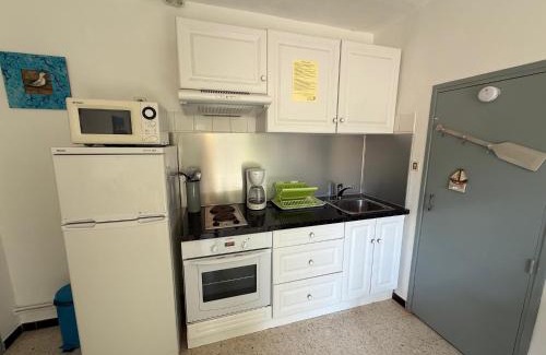 Portiragnes-Plage Apartamento | 80m de la plage Appartement au rdc d'une maison 1 chambre 4 couchages cour LXRV9A