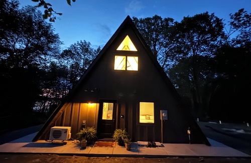Amery Cabina | A-Frame cabin with sauna on lakeside near Taylor’s Falls, Balsam Lake ski trails
