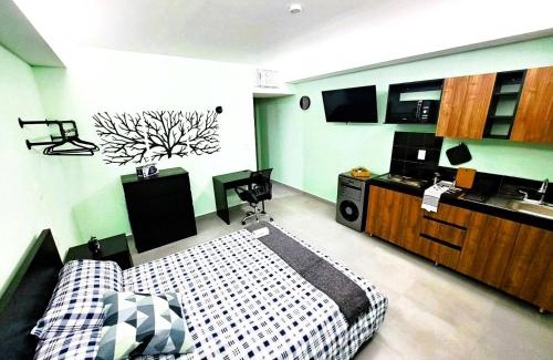 Cuautitlán Izcalli Apartamento | A02 SUITE BLACK para 1 a 2 personas, Especialistas en CORTAS, MEDIANAS Y LARGAS ESTANCIAS en IZCALLI TEPOTZOTLAN perfecto para Familias, Turistas, Contratistas, Estudiantes, Empresas A sólo 5 min Izcalli 5 min Esmeralda 20 min Satélite 25 min AIFA