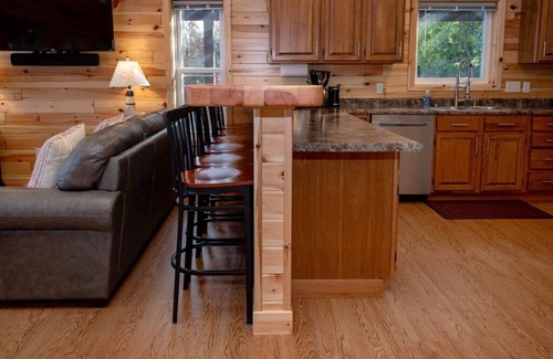Cassopolis Casa | Accessible Blue Spruce Lodge: 340ft of Lake Frontage, 80-ft wide Sandy Beach!