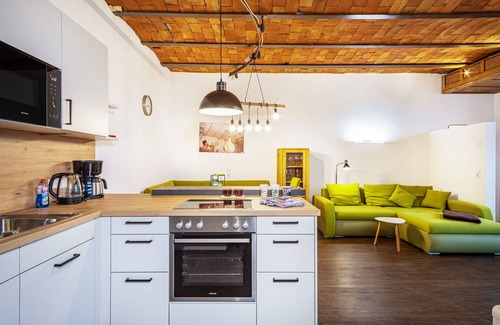 Christazhofen Apartamento | Apartamento vacacional sin barreras "Käserei" con terraza privadas y Wi-Fi