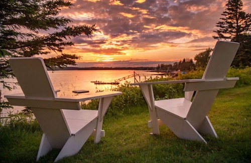 Boothbay Harbor Cabina | ADA Rm | Ocean Peek+Porch+FP | No Hidden Fees