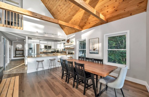 Meredith Casa | Adirondack style Winnipesaukee waterfront home with 4 bedrooms and SW EXP