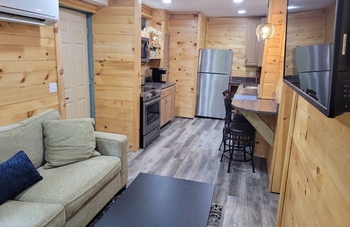 Rutherfordton Condominio | Adorable garden level condo with courtyard and firepit