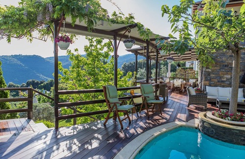 Milies Villa | Residencia Aenaon: piscina privada, vista panorámica, elegancia delicada [5 personas]