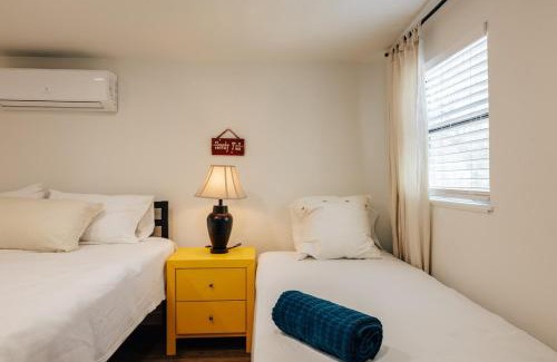 West Congress Casa | Affordable & New at Heart of SoCO Eateries King Bed Rain Shower Big Fence Yard