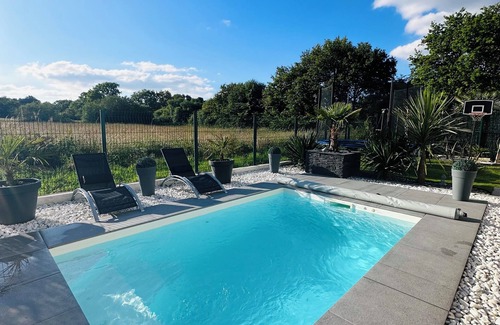 Saint-Andre-des-Eaux Casa | Agréable Maison Avec Piscine Chauffée Tout Confort Proche la Baule