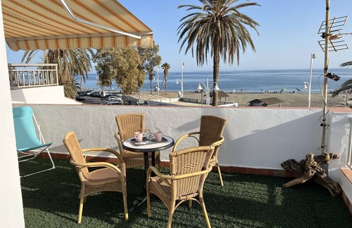 Las Acacias Casa | Al Rolo Beach, terraza con vistas a la bahía de Málaga
