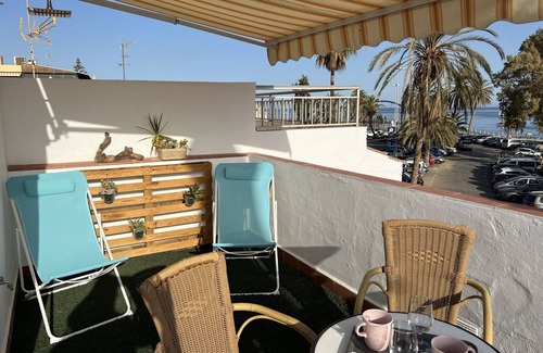 Las Acacias Casa | Al Rolo Beach, terraza con vistas a la bahía de Málaga