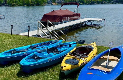 Howell Cabaña | All-Sports Crooked Lake "Neon Oasis" (w/ boat for rent)